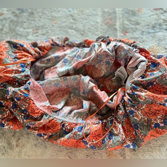 ZARA Poplin Floral Printed Crop Top w/ Puff Sleeves Size L NWT, * Read Detail * - Picture 14 of 16